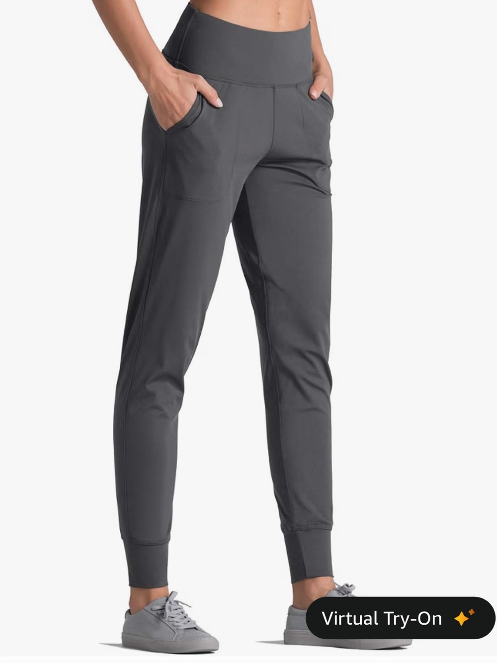 High-Rise Active Joggers in Slate Gray